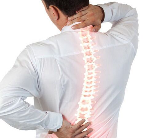 osteocondrosis de la columna en un hombre